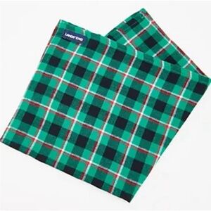 🔥10/$15 Lands' End Green and Black Checkered Scarf
